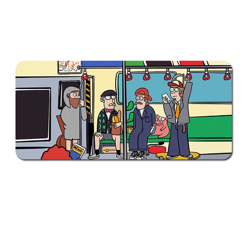 Oversized Cartoon Desk Pad - 80x30x0.4cmcm Mouse Mat, Non-Slip Base (Style 4)