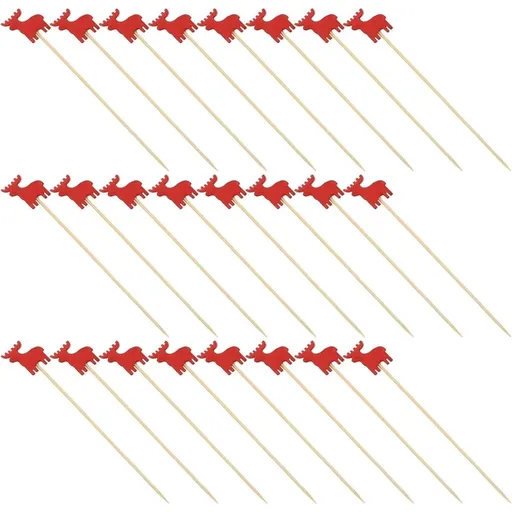 100pcs Creative Cocktail Picks Elk Shape for Desserts and Table Decoration
