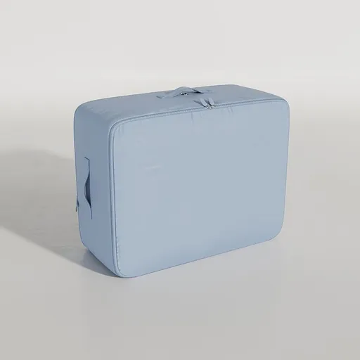 Zuotai Satin Quilt Storage Bag Large Compressible Haze Blue Large 52*56*42cm