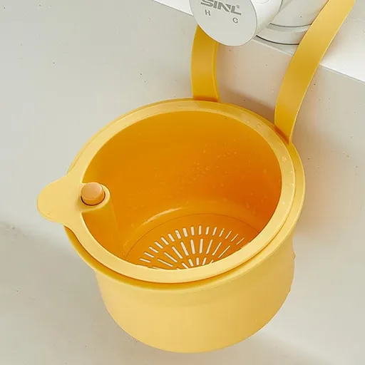 Yellow Hanging Kitchen Sink Strainer Multifunctional Faucet Drain Filter Anti-Clog Food Waste Mesh Screen