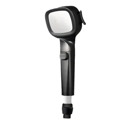 High Pressure Handheld Shower Head with Filter for Bathroom Water Saving Spray - Black