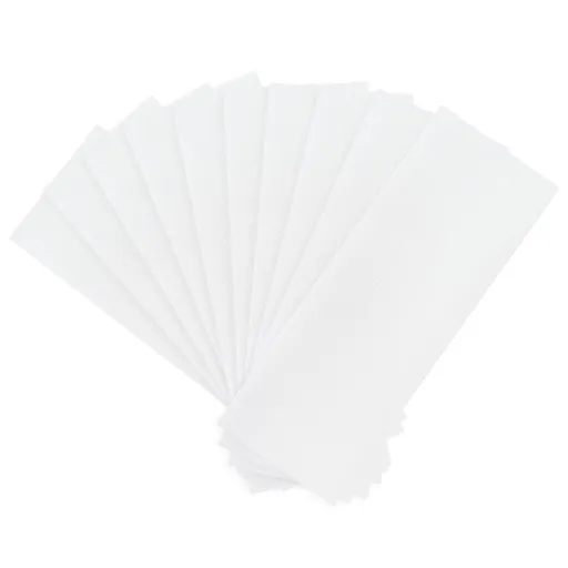 Disposable Portable Non-Woven Hair Removal Strips 1.3x4 Inches for Beauty Body Care, Beeswax Special White Paper（10 Pcs）