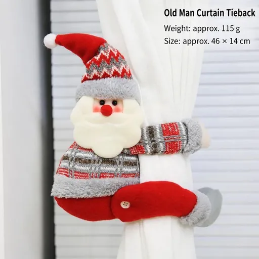 2Pcs Santa Curtain Tiebacks