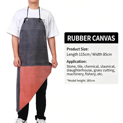 Thick Rubber Waterproof Apr, Adjustable Heavy Duty Dishwashing Apr, Work Apr For Cooking, Cleaning Fish, Gardening, Lab Work, Butcher And Dog Grooming