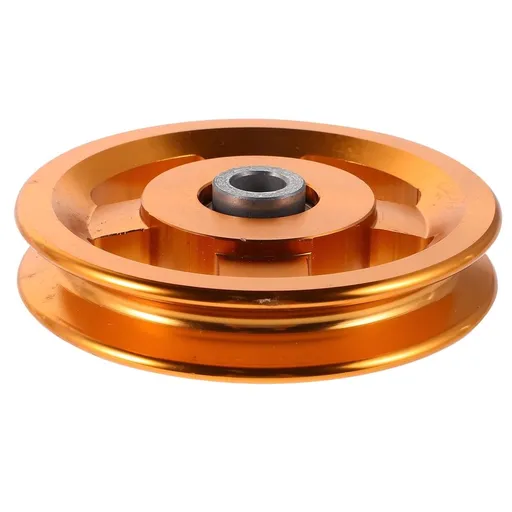Golden Aluminum Pulley Wheel for Fitness Equipment Precision Machined Smooth Sliding Cable