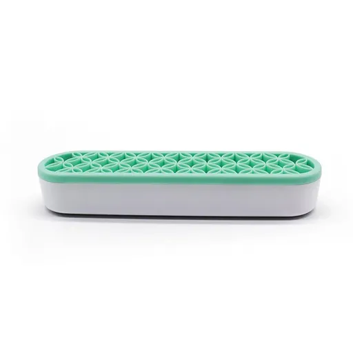 Silicone Makeup Organizer Cosmetic Storage Box Lipstick Brush Holder Desktop Box - Green