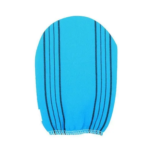 Fiber Cleaner Bath Glove Exfoliating Towel Body Rub Shower Scrub Glove Washcloth - Blue