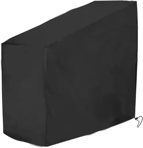 Waterproof 210D Oxford Exercise Bike Cover with Drawstring, Dust Protection and Outdoor Storage Fit, Black, 123 x 58 x 113/142 cm