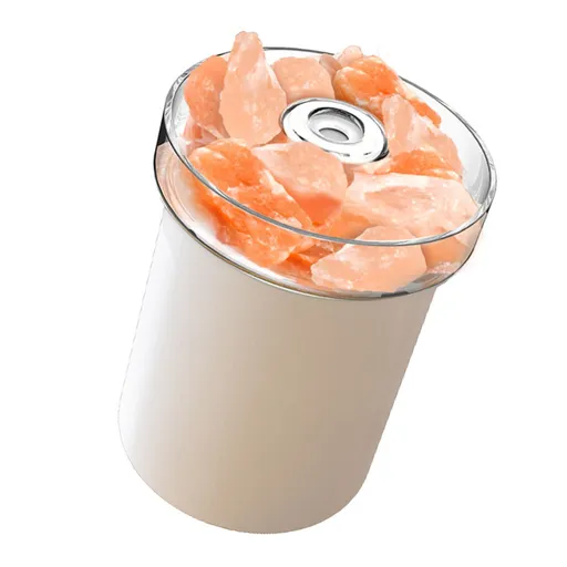 Salt Lamp Essential Oil Diffuser Portable USB Charging Humidifier for Dormitory Bedroom White