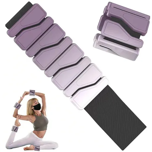 Weighted Silicone Wrist Bands Adjustable for Exercise Fitness & Strength Purple