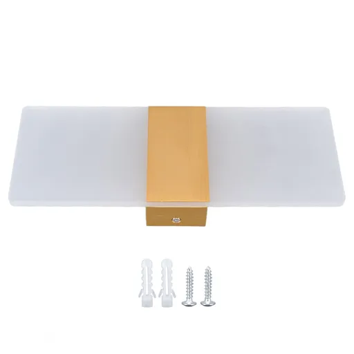 LED Wall Lamp 6W Acrylic Wall Light 360° Luminous High Brightness Preservative Up Down Lights for Bedroom Canteen 90‑265VGold
