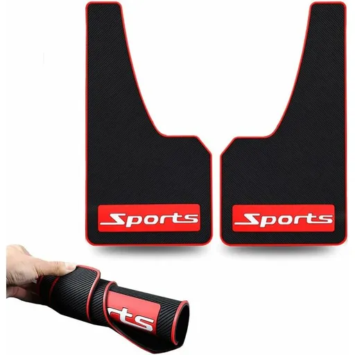 Car Mud Flaps Soft Material Universal Fit Black Rubber Splash Guards Mudguards No Collision Universal 17" X 9" X 0.2"