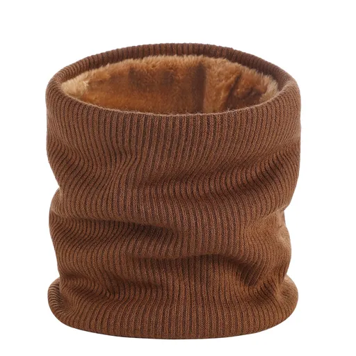 1 Piece Winter Sports Fleece Scarf Coffee Brown Warm Soft Comfortable Cold Weather Accessory