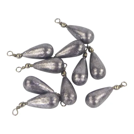 Swimerz 10gm Teardrop Sinker, Lead, 10 pack