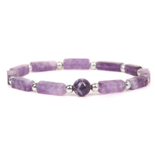 Women Body Purifying Amethyst Slimming Natural Amethyst Bracelet Healing Crystal Therapy Bracelet For Pain Relief Fatigue
