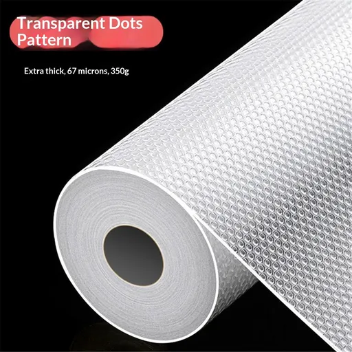 Shelf Liners, 12 in*32.8 ft Kitchen Drawer Mats, Non-Adhesive EVA Cupboard Protector, Cabinet Lining, Refrigerator Liner (Clear Dot)
