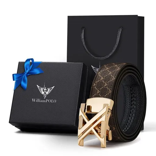 men's belt, genuine leather belt, alloy buckle belt, all-matching belt, premium men's accessories, Australian men's fashion, casual belt, formal belt, leather accessories - Golden Coffee - Size 120cm-47.2in