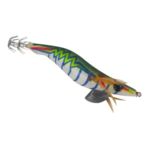 Finesse Rumoika Squid Jig, Green Prawn, size 3.5, 2 pack