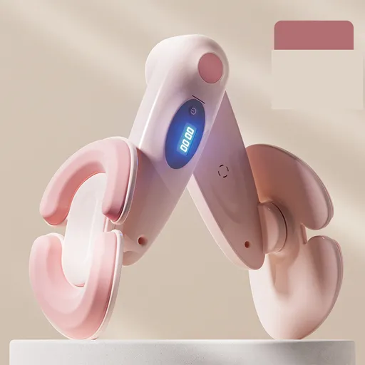 Pink Smart Kegel & Thigh Master with Digital Counter - Adjustable Pelvic Floor Trainer for Women's Home Workout