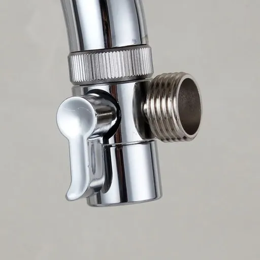 Faucet Adapter Kitchen Faucet Diverter Valve Faucet Connection for Bathroom Faucet Shower, brass material, M22/M24 Thread Compatibility, Chrome Finish