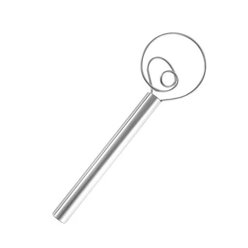 Danish Sturdy Wire Batter Blender for Cooking, Bread Baking Accessory, Easy to Clean, Stainless Steel, Dough Whisk, Silver