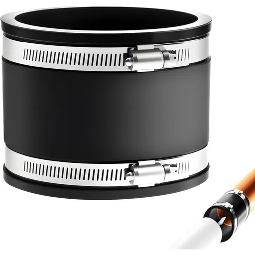 Rubber Sleeve Hose Rigid Hose Steel Hose Charcoal Filter Flexible Rubber Sleeve Odourless Noise Reducing Sleeve for Tubular Fan, 100 mm