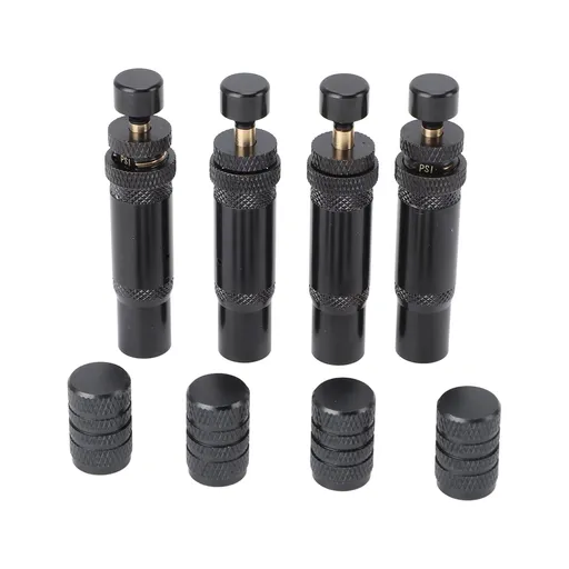 4PCS Auto Stop Tire Deflation Valve Kit Ni Plated Stainless Steel Adjustable Deflator Tyre Air Down Tool for Offroad