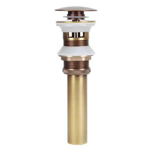 Brass Popup Drain Stopper Bathroom Basin Sink Draining Without Overflow AccessoryAntique Big Bouncing with Hole