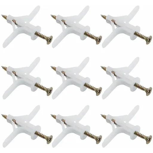 50 pcs Plasterboard Anchors Sets Plastic Expansion Pipe Aircraft Self Drilling Expansion Tube Anchors Used For Most