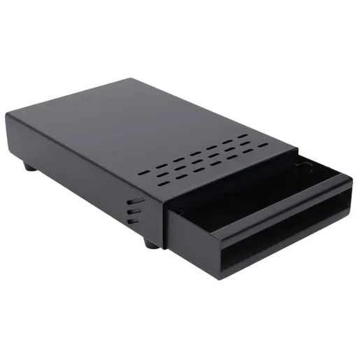 Coffee Knock Box Drawer Stainless Steel Thickened Coffee Residue Powder Box for Household ShopBlack