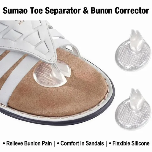 6 Pairs Clear Silicone Toe Guards for Bunion Pain Relief — Non-Slip Thong Sandal Cushions, Flip-Flop Toe Protectors