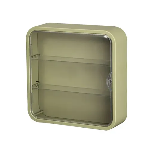 Wall Mounted Showcase Acrylic Figures Toys Display Case Dustproof Storage Box - Green