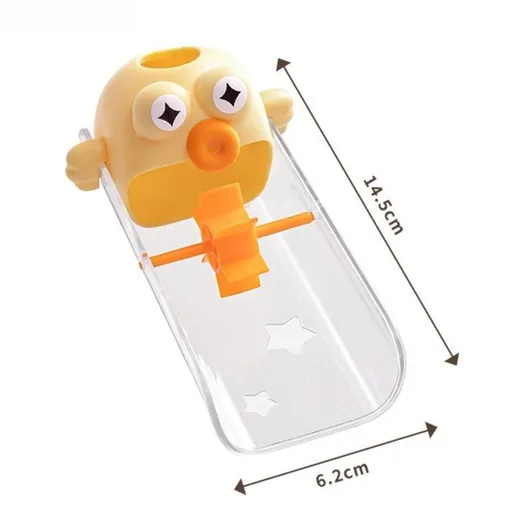 Cartoon Faucet Extender for Kids with Anti-Splash Water Guide—Yellow