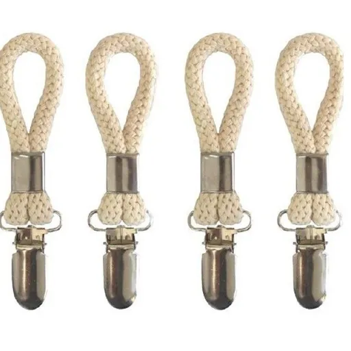 Towel Hanger Clips HangingTowel Clips with Hanging Loop Bathroom Home Organizer Clip on Hooks, Beige