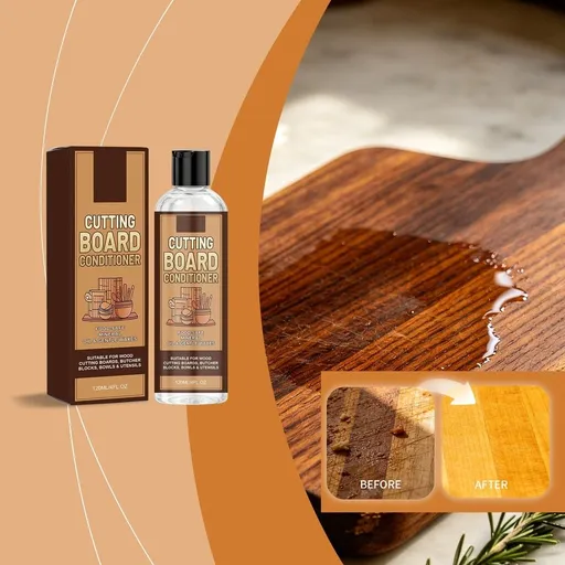 Cutting Board Conditioner 4oz, Food Safe Mineral Oil & Beeswax for Wood, Nourishes & Protects Butcher Blocks, Kitchen Wood Care 120ml