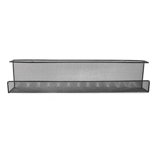 Under Desk Organizer Iron Under Table Power Strip Cable Management Storage Basket Shelf for Home Office Black S
