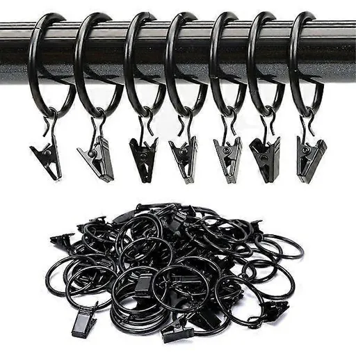 Curtain Rods with Metal Hanging Rings, Window Curtain Hardware