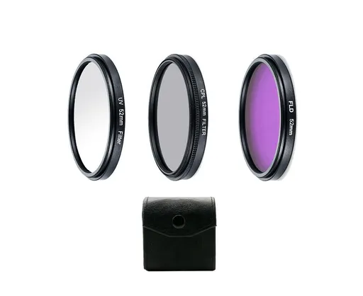 Professional UV CPL Polarizer FLD Photo Photography Filter Kit for SLR Camera