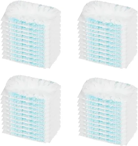40 Pack Disposable Duster Refills Kit Compatible with Swiffer Dusters 180 Degree Extendable Handle Dusters for Cleaning Home, Office, Blinds, Ceiling (Rodless)