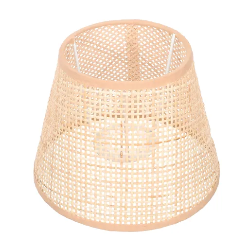 Khaki Rattan Floor Lamp Shade Replacement 6.7x6.7in for Study Room, 1 Piece and Stylish