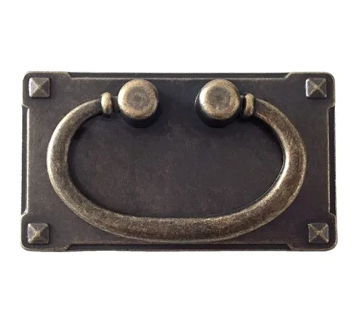 Vintage Style Antique Bronze Bail Drawer Pull Drop Swing Handles Cabinet Knob Hardware CentersCyan Bronze