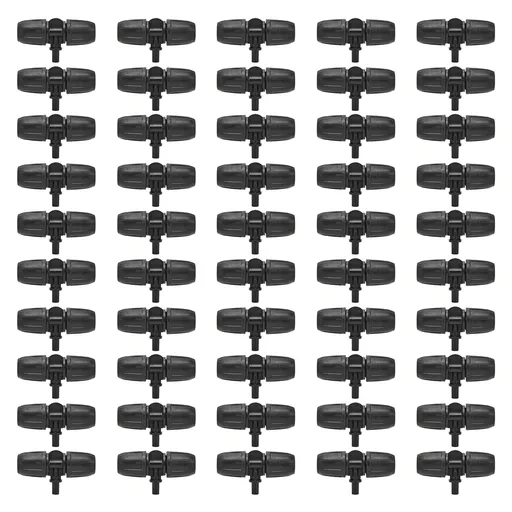 50pcs 8/12mm Hose Tee Fitting Tube Tee Connector Accessory for Garden Drip Irrigation Watering System