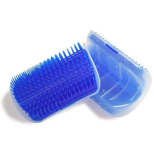 2 Pack Cat Corner Self Groomer with Catnip Wall Cat Groomer Cat Wall Brush Wall Corner Perfect Massage Comb Tool