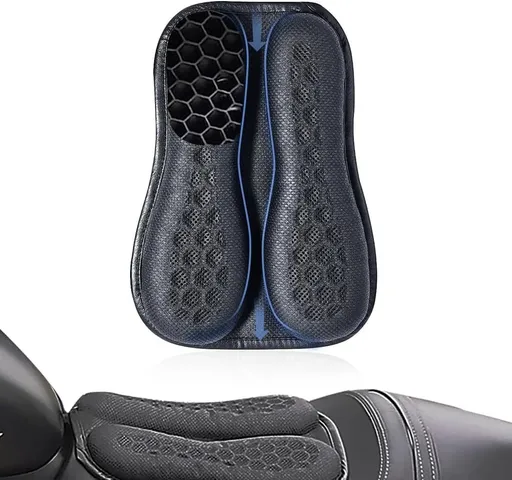 Motorcycle Seat Cushion,Pressure Relief Motorcycle Seat Pad,High Elasticity Gel 3D Honeycomb Structure for Motorbike Long Rides