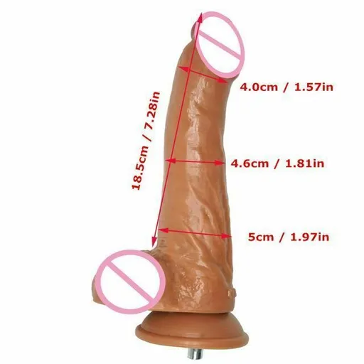 House Of Dasein Premium Sex Machine Attachments Vac U Lock Dildo Suction Cup Anal Plug - Big G-Spot 24X5cm