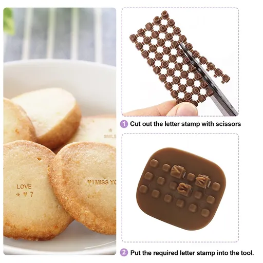 100 Pcs Polymer Clay Letter Stamp, Mini Alphabet Number Letter Stamp for Clay, Polymer Clay Decorating Tool for Cookie Fondant