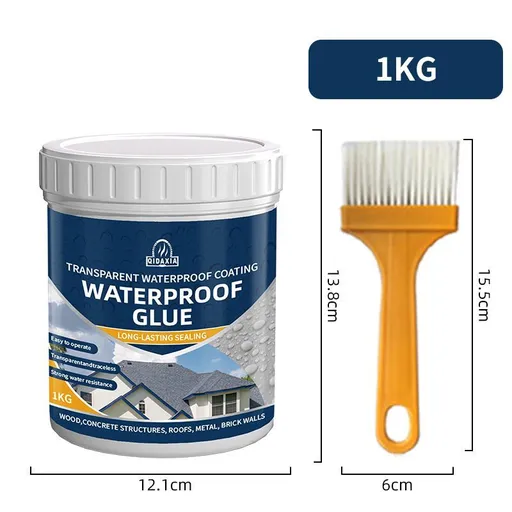 transparent waterproof coating, clear sealant, waterproof sealant Australia, RV waterproofing, roof waterproofing, wall waterproofing, window waterproofing, gutter waterproofing, pipe waterproofing, outdoor sealant, DIY waterproofing - Clear - Size 1