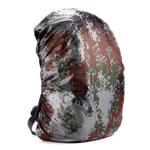 Backpack Rain Cover 210D Nylon Waterproof Backpack Protector Hiking Cycling Travel Dust Cover - Digital Camouflage 70L