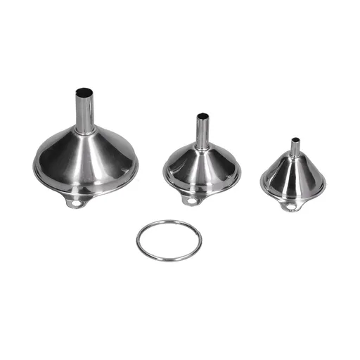 3Pcs Stainless Steel Funnel Filling Bottles Funnel Oil Leaking Separatory Funnel Integrated Liquid Dispenser with Circle