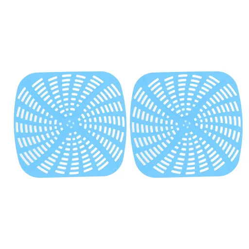 2pcs Fryer Reusable Silicone Fryer Liner Scratch Resistant Silicone Liner Mat for Ninja Foodi AG301 Fryer Blue